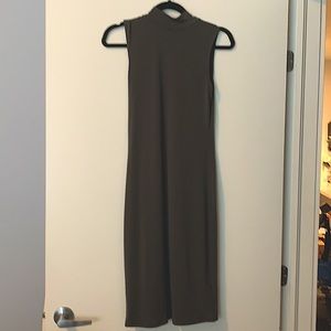 Midi olive green dress
